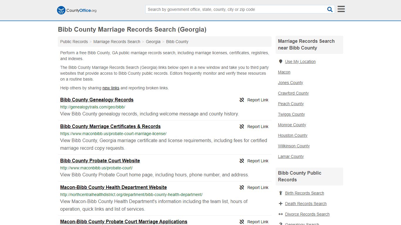 Bibb County Marriage Records Search (Georgia) - County Office